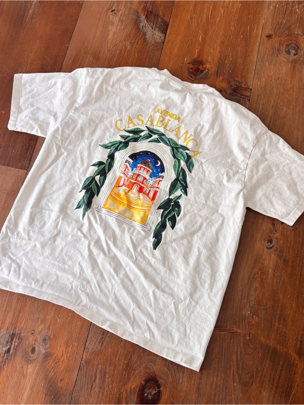 Casablanca White Graphic Tee with Arch Print